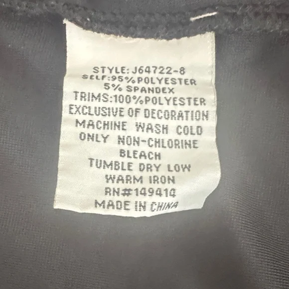 NWT Johnny Was Velvet Black Leggings with Red and Cream Embroidery - Picture 5 of 6